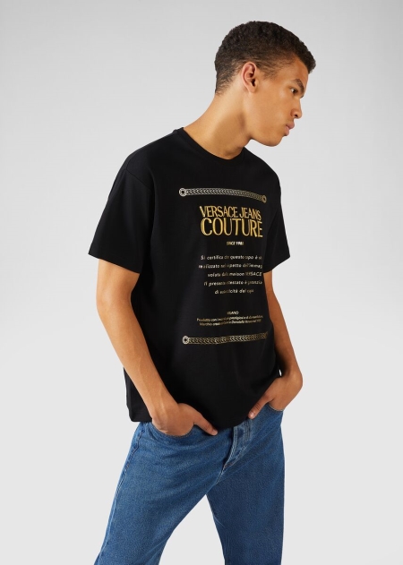 Versace Etichetta Logo T-shirt Herr - 958674WCG